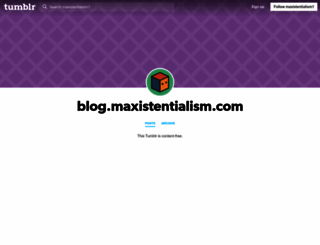 blog.maxistentialism.com screenshot