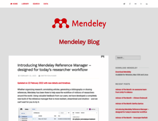 blog.mendeley.com screenshot