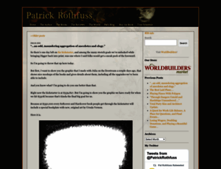 blog.patrickrothfuss.com screenshot