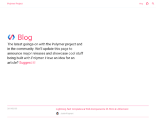 blog.polymer-project.org screenshot