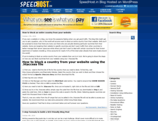 blog.speedhost.in screenshot