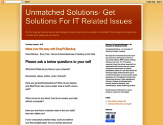 blog.unmatchedsolutions.com screenshot