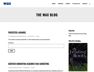 blog.waxmarketing.com screenshot
