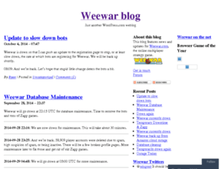 blog.weewar.com screenshot