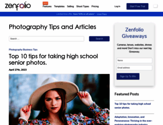blog.zenfolio.com screenshot