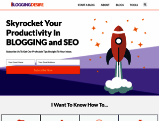 bloggingdesire.com screenshot