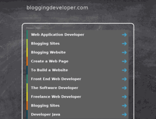 bloggingdeveloper.com screenshot