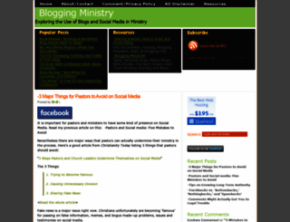 bloggingministry.com screenshot