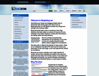 bloglisting.net screenshot