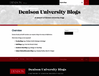 blogs.denison.edu screenshot