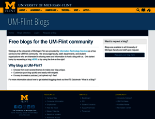 blogs.umflint.edu screenshot