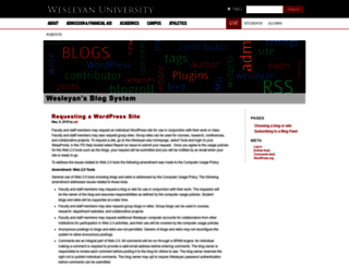 blogs.wesleyan.edu screenshot