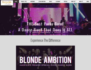 blondeambitionband.com screenshot