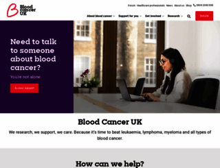 bloodcancer.org.uk screenshot