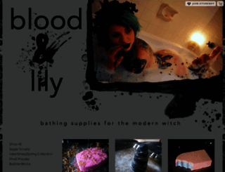 bloodlilybath.storenvy.com screenshot
