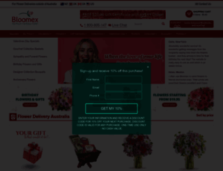 bloomex.com.au screenshot