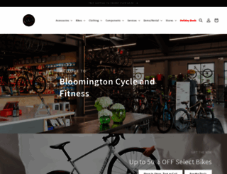 bloomingtoncycleandfitness.com screenshot