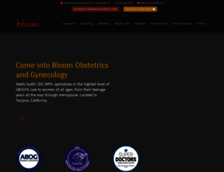 bloomobgyn.com screenshot