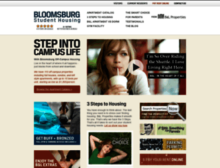 bloomsburgstudenthousing.com screenshot