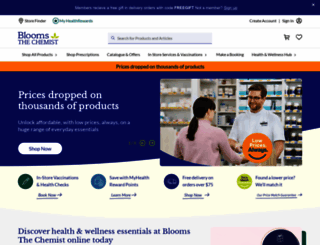 bloomsthechemist.com.au screenshot