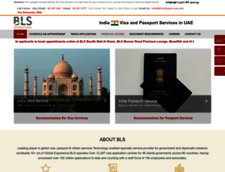 blsindiavisa-uae.com screenshot