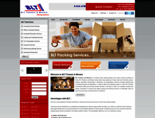 bltpackersandmovers.com screenshot