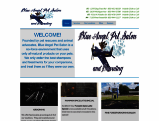 blueangelpetsalon.com screenshot