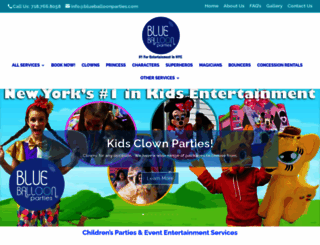 blueballoonparties.com screenshot