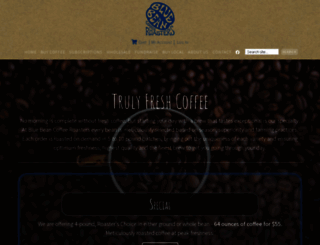 bluebeancoffeeroasters.com screenshot