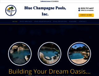 bluechampagnepools.com screenshot