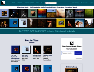 bluecoastmusic.com screenshot