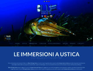 bluedivingustica.it screenshot