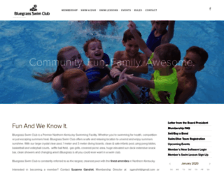 bluegrassswimclub.com screenshot