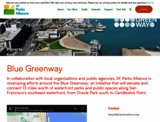 bluegreenway.org screenshot
