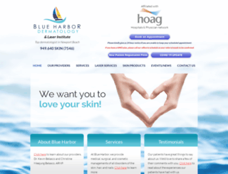blueharbordermatology.com screenshot