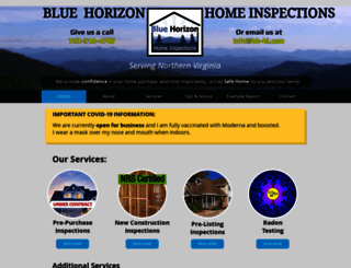 bluehorizonhomeinspections.com screenshot