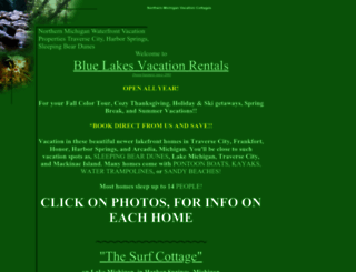 bluelakesvacationrentals.com screenshot