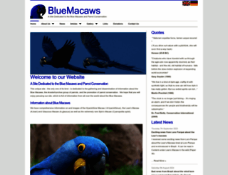 bluemacaws.org screenshot