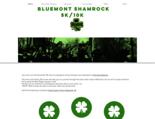bluemontshamrockrace.com screenshot