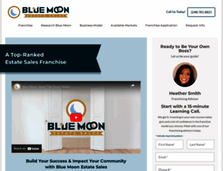 bluemoonestatesalesfranchising.com screenshot