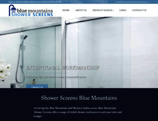 bluemountainsshowerscreens.com.au screenshot