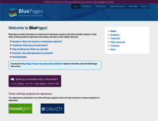 bluepages.anu.edu.au screenshot