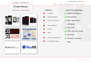bluepindesign.com screenshot