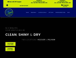 blueraincarwash.com screenshot