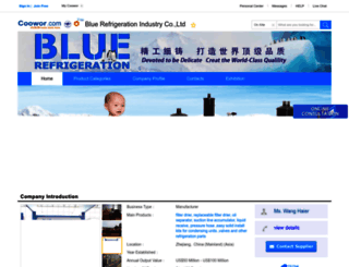 bluerefrigeration.coowor.com screenshot