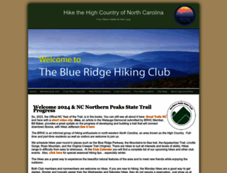 blueridgehikingclub.org screenshot
