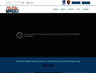 blueridgemusiccenter.org screenshot