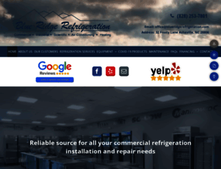blueridgerefrigeration.com screenshot