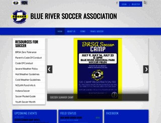 blueriversoccer.org screenshot
