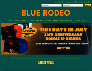 bluerodeo.com screenshot